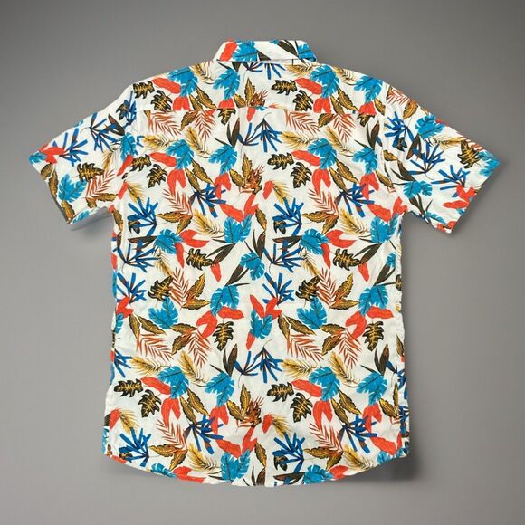 Craft + Flow Voyage Color Fall Leaves SS Button Mens Size M - Picture 2 of 7